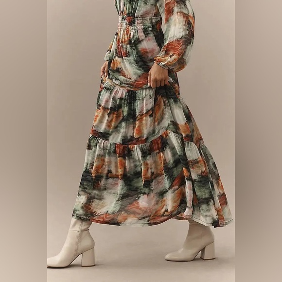 ANTHROPOLOGIE SOMERSET COLLECTION
Long-Sleeve Mock-Neck Chiffon Maxi Dress M - Picture 4 of 4